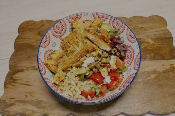 honey harissa chicken salad